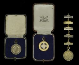 Great Western Railway Medal for 25 Years' First Aid Efficiency, gold (9ct., 6.64g) and ename...