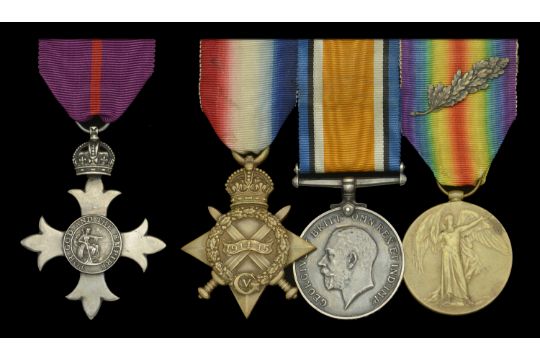 The fascinating Great War O.B.E. group of four awarded to Wing Commander C. G. Burge, Royal... - Image 1 of 2