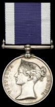 Royal Navy L.S. & G.C., V.R., narrow suspension (G. Porter. Gnr. No. 2631. R.M.A.) engraved...