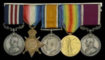 A Great War 1916 'French theatre' M.M. group of five awarded to Sergeant J. Rogers, Essex Re...