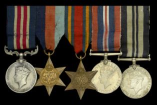 A Second War 'Burma operations' M.M. group of five awarded to Rifleman Mohammed Sharif, 5th...