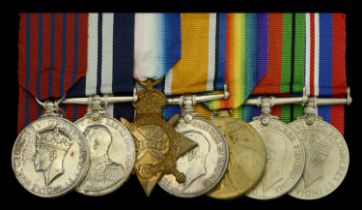 The unique 'Render Mines Safe' George Medal and Great War D.S.M. group of seven awarded to L...