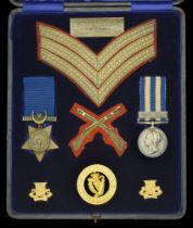 Pair: Colour Sergeant W. Carroll, Royal Irish Regiment Egypt and Sudan 1882-89, dated rev...