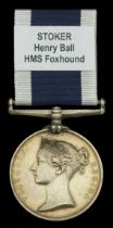 Royal Navy L.S. & G.C., V.R., narrow suspension (Henry Ball. Stoker. H.M.S. Foxhound.) impre...