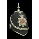 West Yorkshire Regiment 1st Volunteer Battalion Officer's Blue Cloth Helmet 1881-1902. A fi...