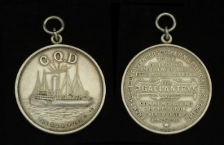 C.Q.D. Medal 1909, silver, unnamed as issued, complete with ring suspension, minor edge brui...