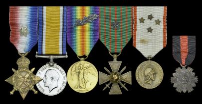 A rare Great War campaign group of five awarded to Ambulance Driver, Sergeant Winifred Morda...