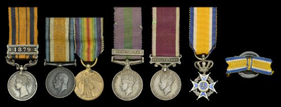 Miniature Medals: South Africa 1877-79, 1 clasp, 1879, mounted for wear; British War and Vic...