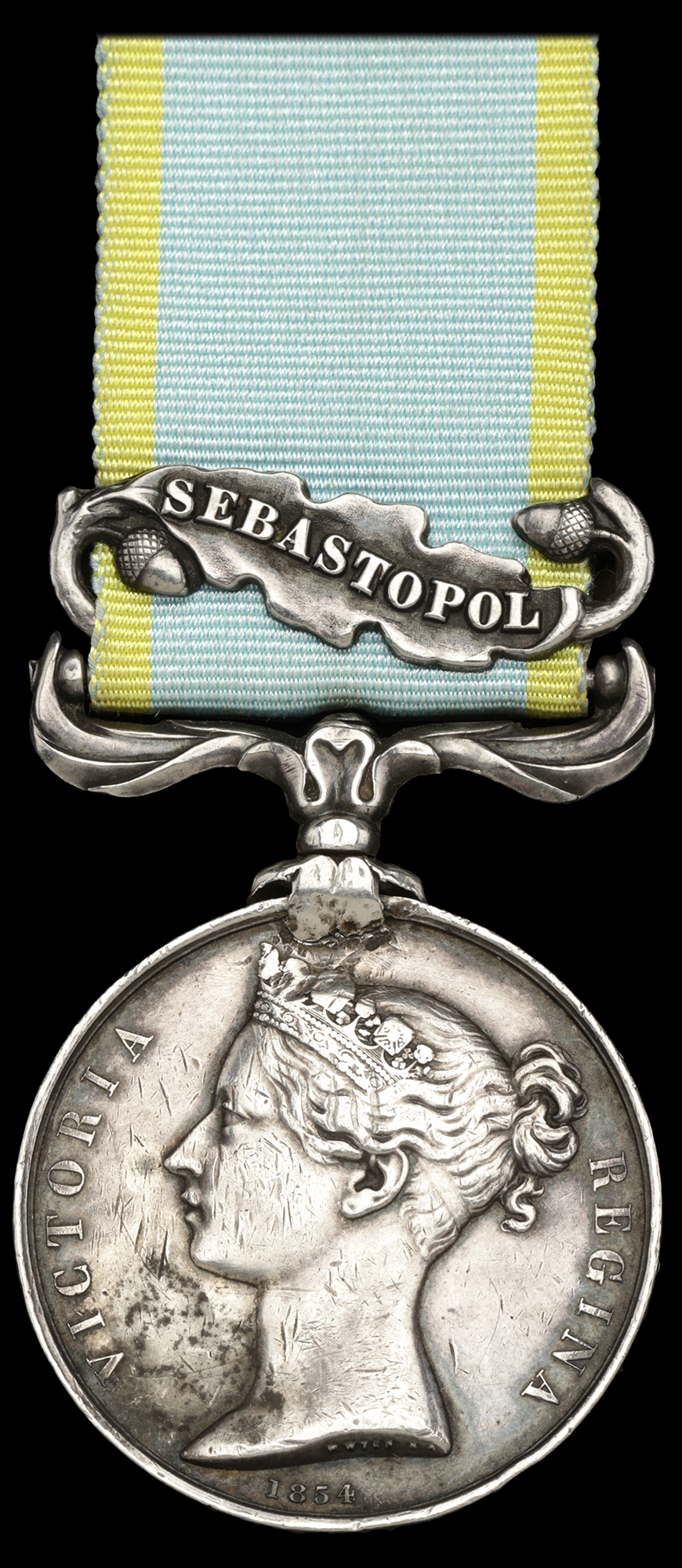 Crimea 1854-56, 1 clasp, Sebastopol (Gr. Dr. R. Mills. R.A.) contemporarily engraved naming,...