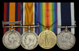 Four: Cooper R. R. Hogg, Royal Navy Queen's South Africa 1899-1902, 1 clasp, Defence of L...