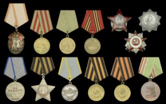 Union of Soviet Socialist Republics, Order of the Red Star, 2nd type breast badge, silver an...