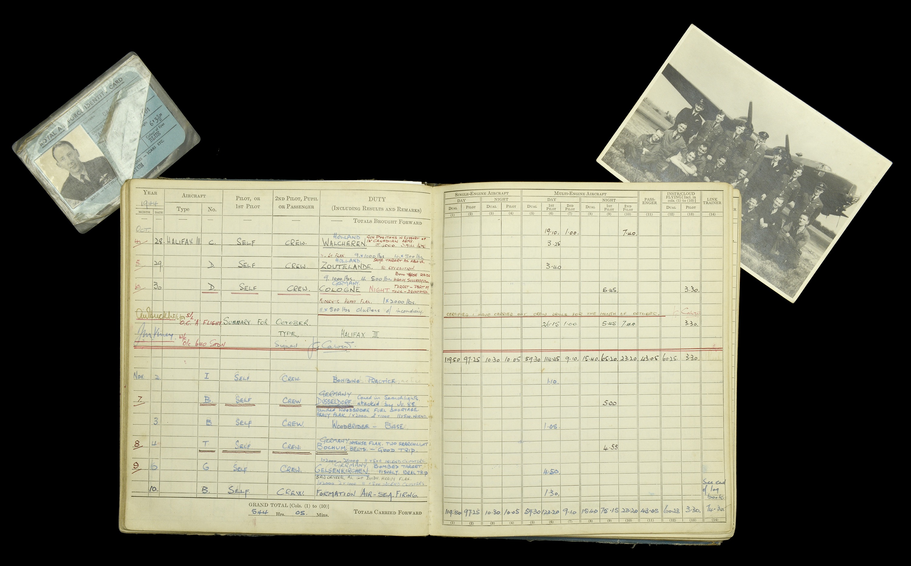 Royal Air Force Pilot's Flying Log Books pertaining to Wing Commander J. G. Calvert, D.F.C.,... - Image 2 of 2