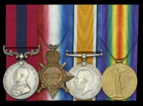 A Great War 'First Day of the Somme' D.C.M. group of four awarded to Company Sergeant-Major...