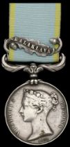 Crimea 1854-56, 1 clasp, Balaklava (J. Kilpatrick. Gr. Rl. Horse Ar--.) officially impressed...