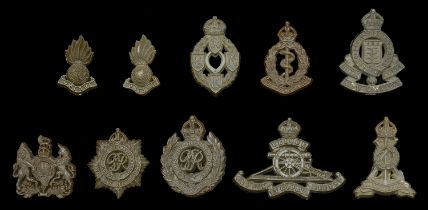 Miscellaneous Economy Plastic Cap Badges. A selection of 8 economy plastic cap badges, most...