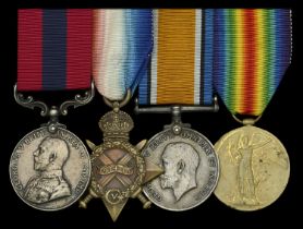 A Great War 'Battle of the Somme 1916' D.C.M. group of four awarded to Sergeant A. R. Matthe...