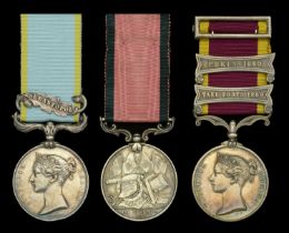 Three: Major-General James Gunter, 1st Dragoon Guards Crimea 1854-56, 1 clasp, Sebastopol...