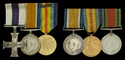 Family Group: A Great War 'Western Front' M.C. group of three awarded to Major J. Leckie,...