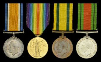 Four: Bombardier H. King, Royal Artillery British War and Victory Medals (285 Bmbr. H. Ki...