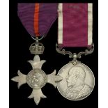 A Great War M.B.E. and long service pair awarded to Quartermaster and Honorary Captain W. H....