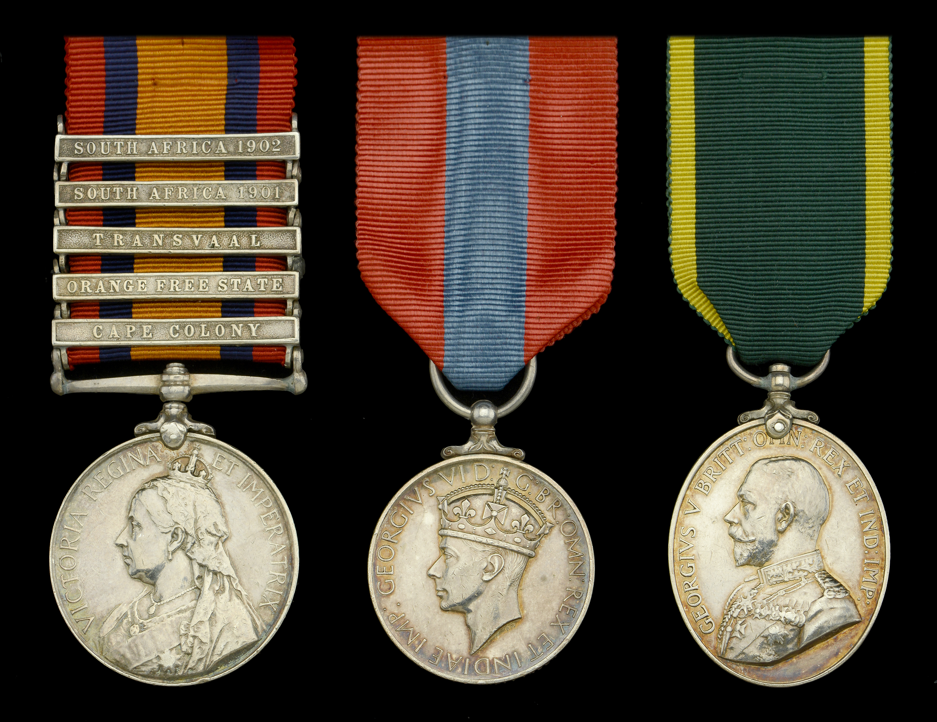 Three: Lance-Corporal P. E. Rollinson, 5th Battalion, Essex Regiment Queen's South Africa...