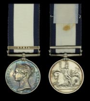 Naval General Service 1793-1840, 1 clasp, Syria (J. F. A. Symonds, Lieut. R. Engrs.) good ve...