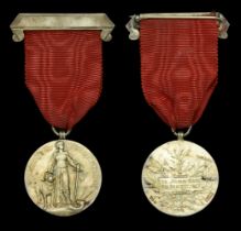 National Canine Defence League Medal, silver (To John Earl for Bravery, 1923) with top silve...