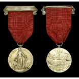 National Canine Defence League Medal, silver (To John Earl for Bravery, 1923) with top silve...