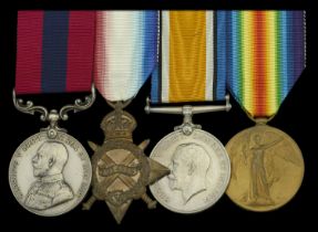 A Great War 'Passchendaele 1917' D.C.M. group of four awarded to Lieutenant A. J. Stark, 2nd...