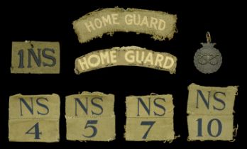 North Staffordshire Home Guard Cloth Badges. A scarce selection comprising 1 NS [Stoke], NS...