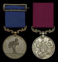 A fine Royal Humane Society Lifesaving pair awarded to Sergeant Farrier W. Bridge, Royal Hor...