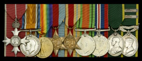 An inter-War M.B.E. group of nine awarded to Regimental Sergeant Major W. V. Dyson, Royal Ar...