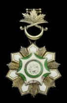 Saudi Arabia, Kingdom, Order of King Abdul Aziz, Commander's neck badge, 91mm including susp...