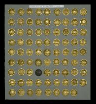 Buttons. A scarce selection of English and Welsh Infantry Officers' large size gilt tunic b...