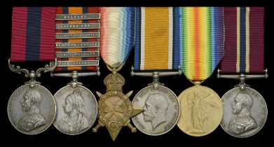 A Great War 'German South West Africa' D.C.M. group of six awarded to Regimental Quartermast...