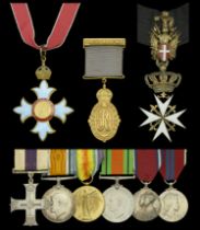 An unusual C.B.E., M.C. and Gold Kaisar-I-Hind group of nine awarded to Captain E. J. Bunbur...