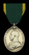 Territorial Force Efficiency Medal, G.V.R. (524 Pte. H. Fisher. 5/Essex Regt.) minor edge br...