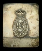 93rd (Sutherland Highlanders) Officer's Shoulder Belt Plate c.1820-25. A fine Officer's Sho...