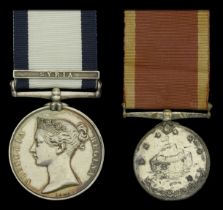 Erased Medal: Naval General Service 1793-1840, 1 clasp, Syria, naming erased; together with...