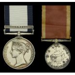 Erased Medal: Naval General Service 1793-1840, 1 clasp, Syria, naming erased; together with...