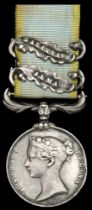 Crimea 1854-56, 2 clasps, Alma, Balaklava (Robert. Miller. C. Troo- R H A.) depot impressed...