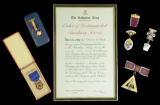 Salvation Army Order of Distinguished Auxiliary Service Distinguished Service Cross, silver-...