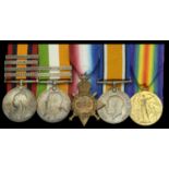 Five: Corporal C. Swann, Manchester Regiment Queen's South Africa 1899-1902, 4 clasps, El...