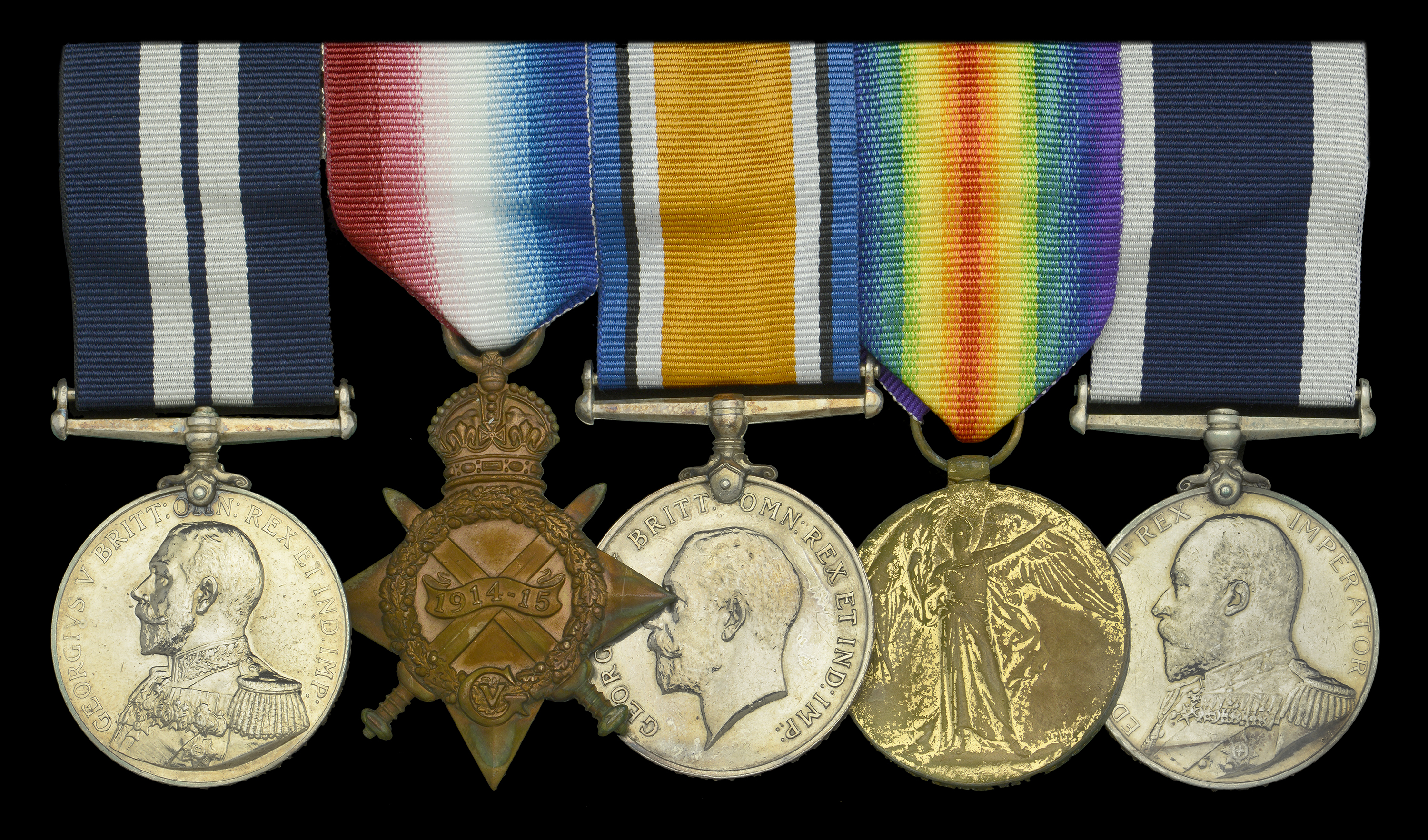 A Great War 'Battle of Jutland' D.S.M. group of five awarded to Chief Petty Officer J. J. Gr...