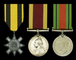 Copy and Defective Medals (2): Ashanti Star 1896, copy, reverse named 'J. Delaney, Leinster...