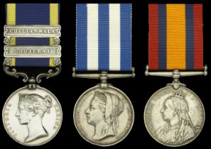Renamed Medals: Punjab 1848-49, 2 clasps, Chilianwala, Goojerat (C. Godden, 3rd. Lt. Dragns....