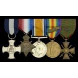 A scarce Great War D.S.C. group of five awarded to Commander A. H. S. Casswell, Royal Navy,...