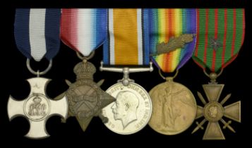 A scarce Great War D.S.C. group of five awarded to Commander A. H. S. Casswell, Royal Navy,...