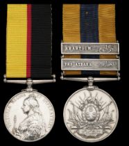 Pair: Private A. Malone, Cameron Highlanders Queen's Sudan 1896-98, no clasp (3635. Pte....