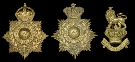 Royal Marines Other Ranks Helmet Plate c.1878-1902. A good example; together with another p...